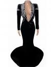 Black Rhinestone Gown