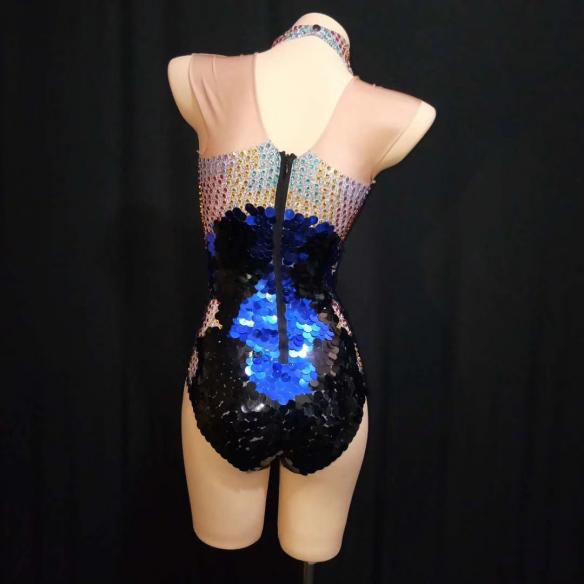 Multi- color Rhinestone Leotard