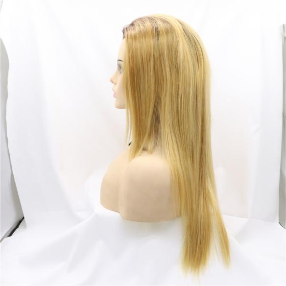 Human Hair Full Lace Wig Curly Ash Brown