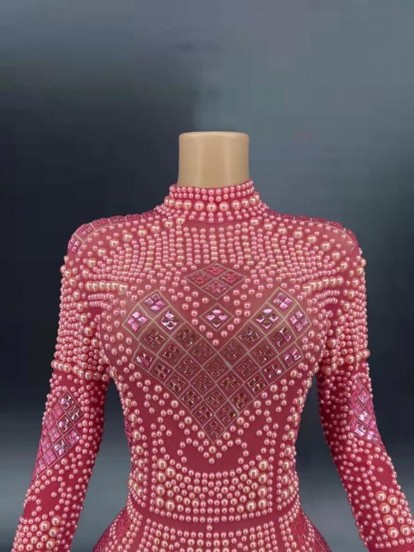 Pink Pearl Drag Dress