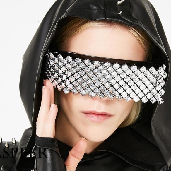 Metallic Studded Oversized Eyewear