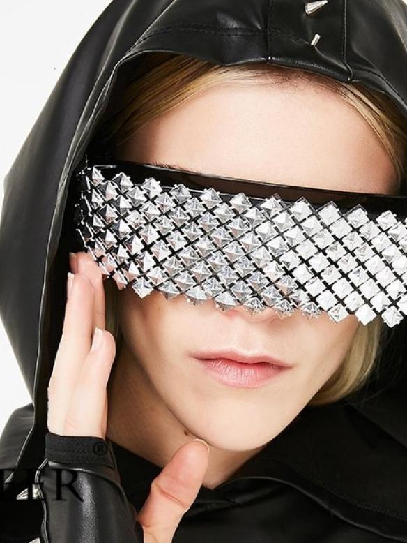 Metallic Studded Oversized Eyewear