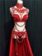 Red Diamond Long Drag Dress( THREE PIECE)