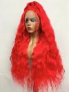 Red Curly Synthetic Drag Wig