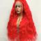 Red Curly Synthetic Drag Wig