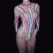 Red and Blue Stripe Bodysuit
