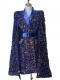 Blue shiny winter sequin cloak