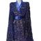 Blue shiny winter sequin cloak