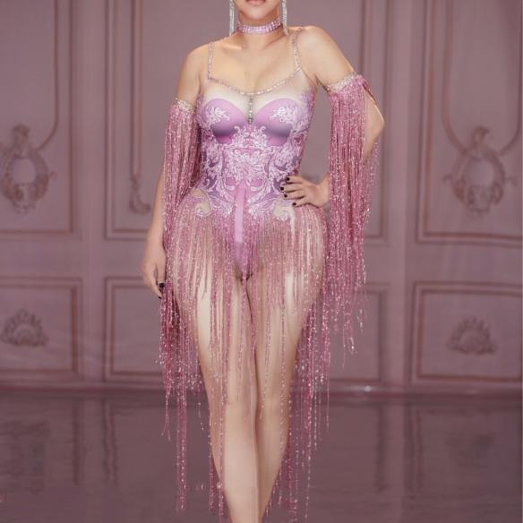 Pink Tassel Bodysuit