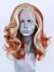  Ginger orange with blonde highlight wavy drag wig