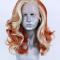  Ginger orange with blonde highlight wavy drag wig