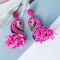 Pink Flamingo Handmade Beaded Stud Earrings