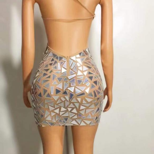 Mirror like sleeveless dress