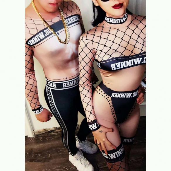 Sport Style Grid Bodysuit