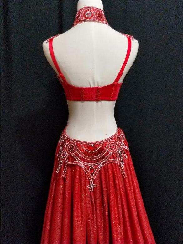 Red Diamond Long Drag Dress( THREE PIECE)