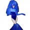 Blue Long Sleeve Drag Queen Cabaret Corset