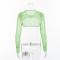 Green Transparent Grid Waistcoat