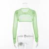 Green Transparent Grid Waistcoat