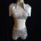 White Rhinestone Shiny Outfit