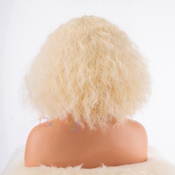 Human Hair Full Lace Wig Curly Ash Brown