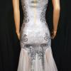 Grey Rhinestone Trailing Dress