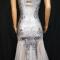 Grey Rhinestone Trailing Dress