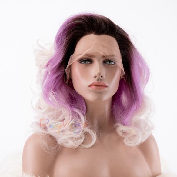 Human Hair Full Lace Wig Curly Ash Brown