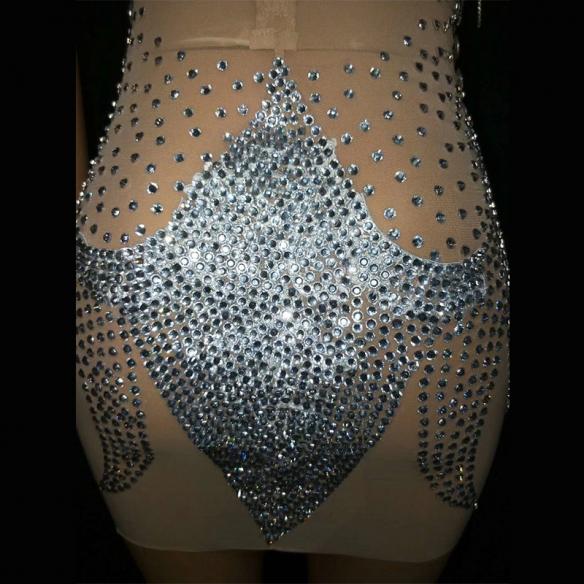 Silver Tassel Transparent Dress