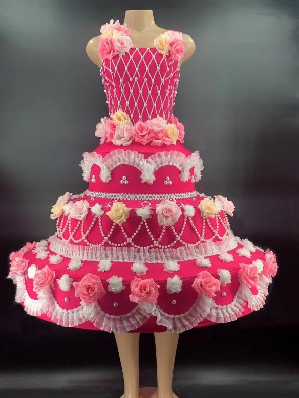 4 Colors Cake Dress