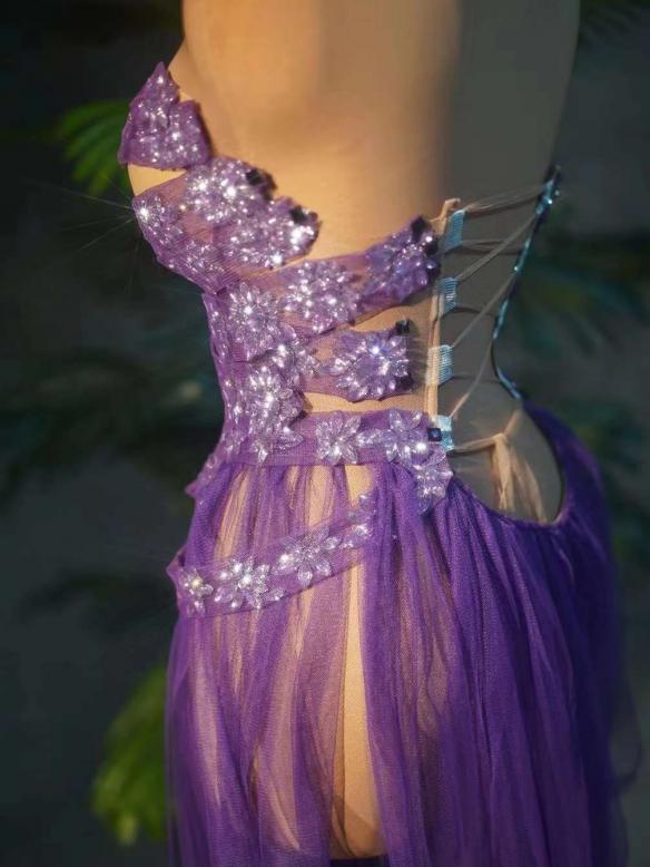 Purple Mesh Dress
