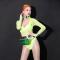 Fluorescent Green Crystallised Rave Leotard