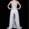 White Gown Dress with Long Trailing Drag Queen Showgirl Cabaret