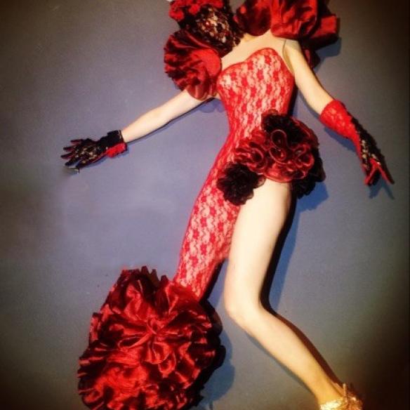 Special design red bodysuit