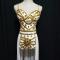 White Gold Rhinestone Outfit