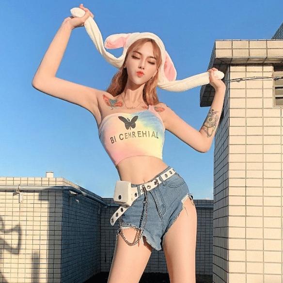 Single Butterfly Sun- top