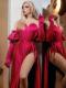 Red Silky Long Dress
