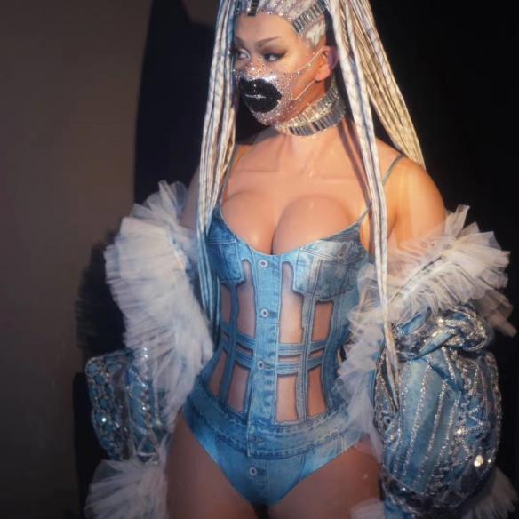 Full Set Denim Mesh Jacket & Leotard