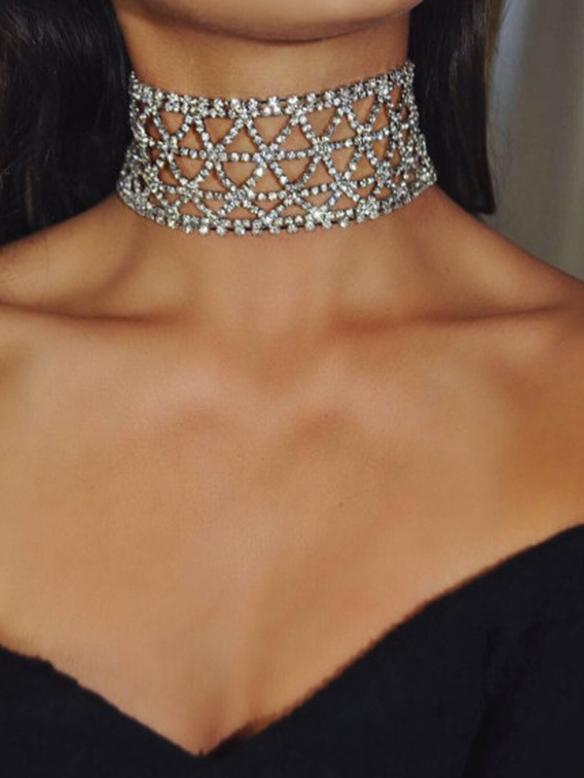 Silver Rhinestone Necklace