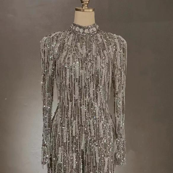 Silver Tassel Bodysuit