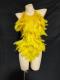 Yellow feather & rhinestone leotard