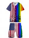 LGBT Pride Sporty Two-Piece Outfit (Baseball Jersey & Shorts)