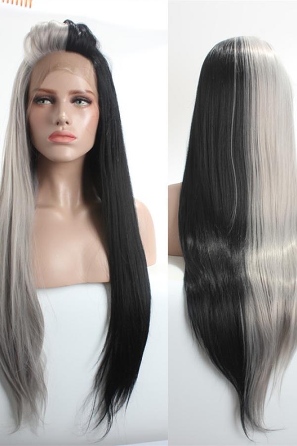 Neon-Half grey and half black - Wigs - Raywigs