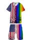 LGBT Pride Sporty Two-Piece Outfit (Baseball Jersey & Shorts)