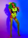 Full Set Fluorescent Green Drag Suits（includes wig）