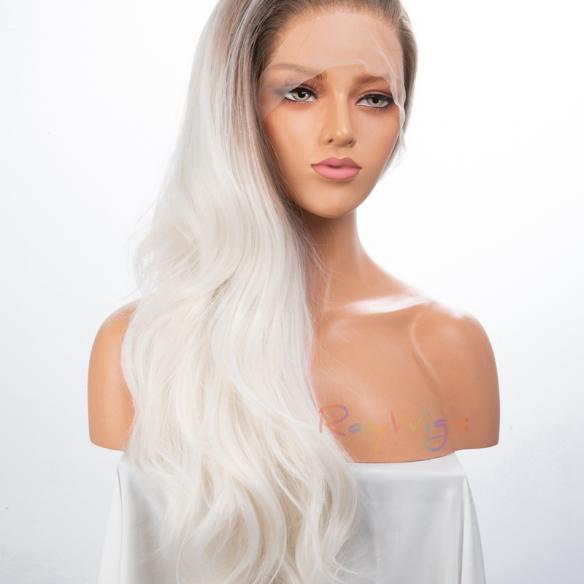Human Hair Full Lace Wig Curly Ash Brown
