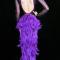 Purple Rhinestone Feather Dress