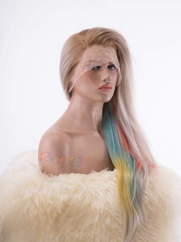 Human Hair Full Lace Wig Curly Ash Brown