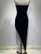 Black rhinestone tube top dress