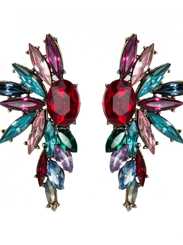  Shinning Rhinestone Statement Drop Earrings