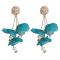 4 Colors Chiffon Crystal Earrings